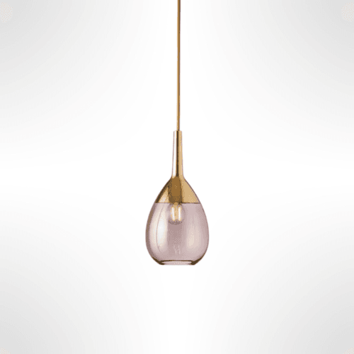 Obsidian Gold Lute Pendant Small