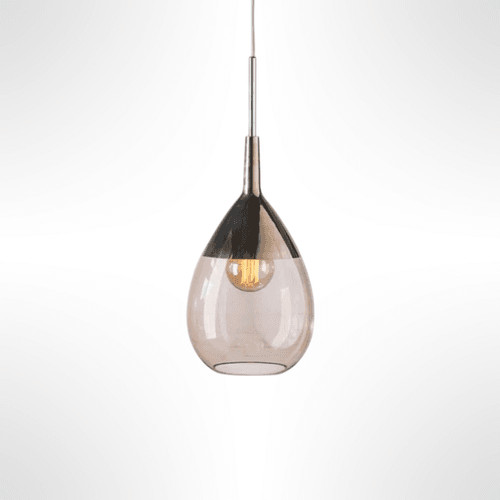 Obsidian Platinum Lute Pendant Medium