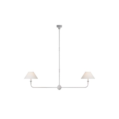 Plaster White Thomas O'Brien Piaf Large Two-Light Linear Pendant