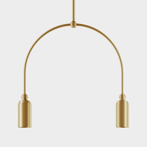 Natural Brass Madame 2lt Pendant Light