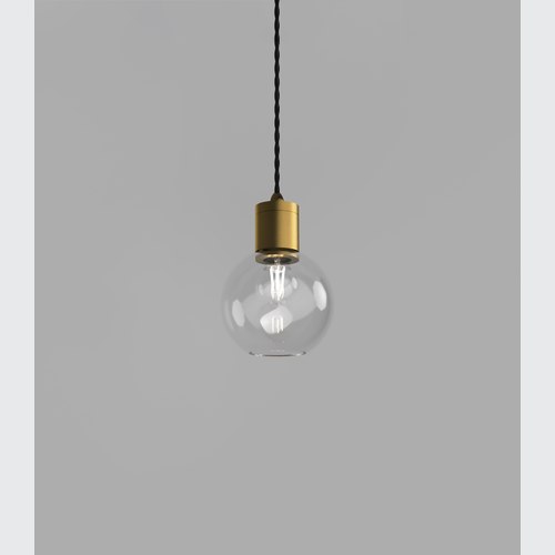 Old Brass Parlour Sphere Pendant Light