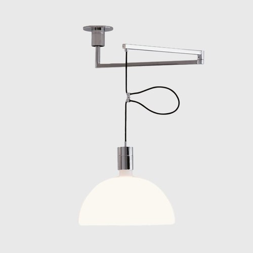 Chrome/White Albini AM/AS Arm Pendant Light