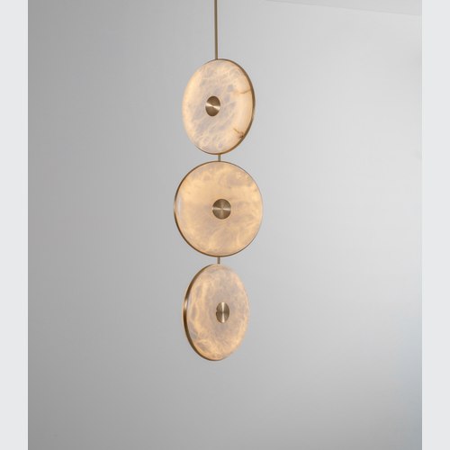 Brushed Gold Beran 3lt Pendant Light