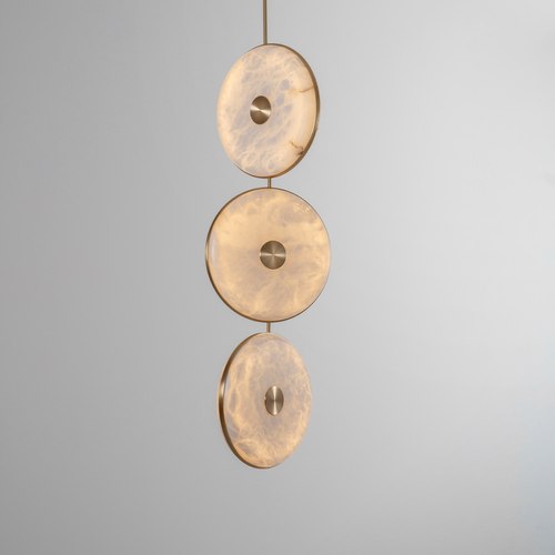 Brushed Gold Beran 3lt Pendant Light