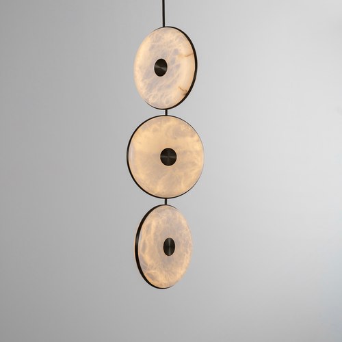 Dark Bronze Beran 3lt Pendant Light