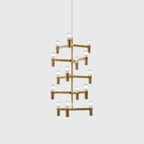 Gold Plated Crown Multi Pendant Light