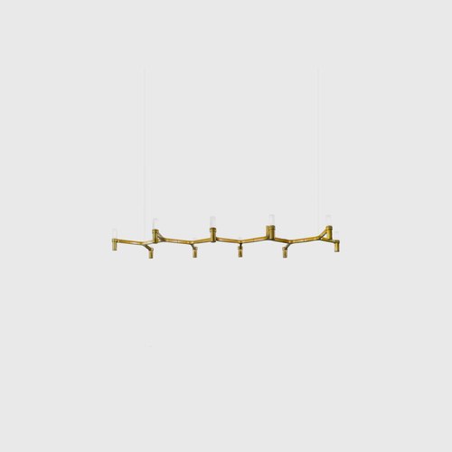 Gold Painted Crown Plana Linear Pendant Light