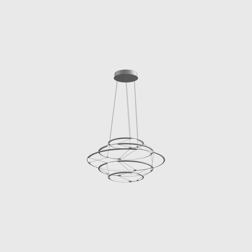 Satin Silver Drop 5 Pendant Light