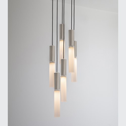 Satin Nickel Flume 6lt Pendant Light