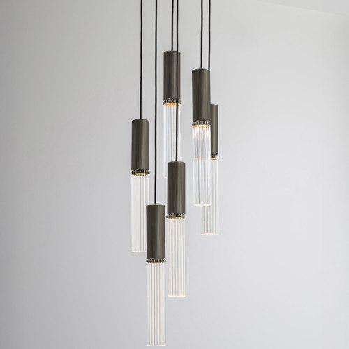 Bronze Flume 6lt Pendant Light