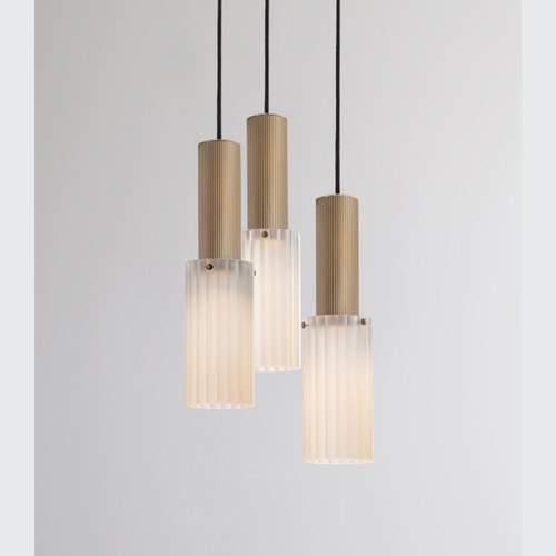Antique Brass  Flume Large 3lt Pendant Light