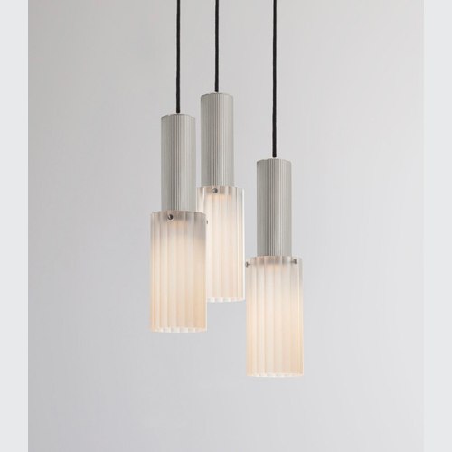 Satin Nickel Flume Large 3lt Pendant Light