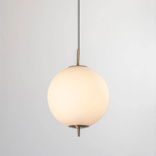 Antique Brass Nova Globe Pendant Light