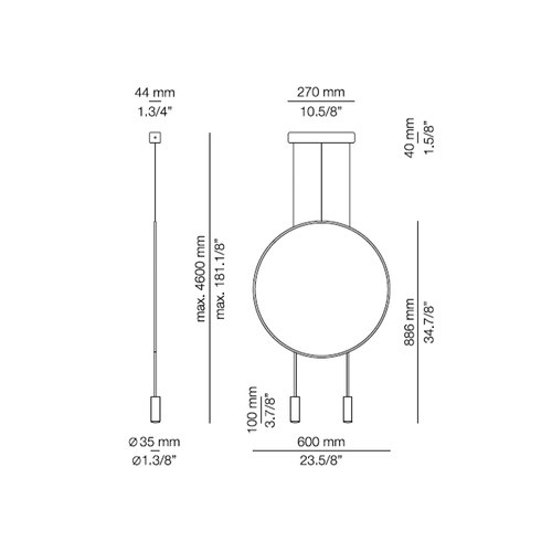 White/White Revolta Pendant Light