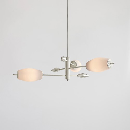 Satin Nickel Supernova 3lt Pendant Light