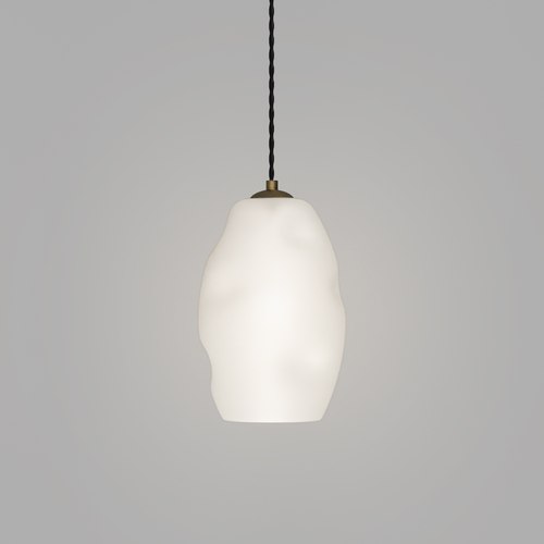 Old Brass Organic White Pendant Light