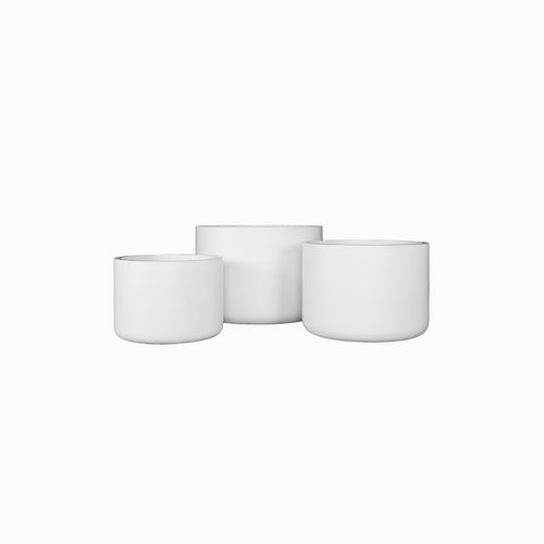 Matte White Brighton Low Cylinder