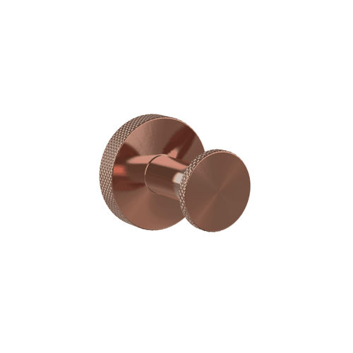 Brushed Copper Motivo Knurled Robe Hook