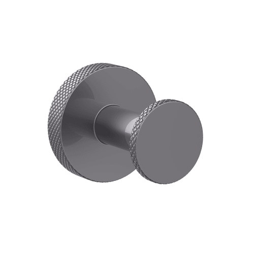 Gunmetal Motivo Knurled Robe Hook