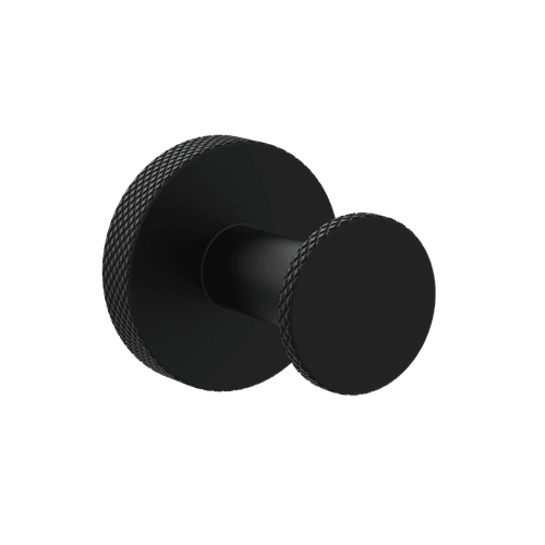 Black Motivo Knurled Robe Hook