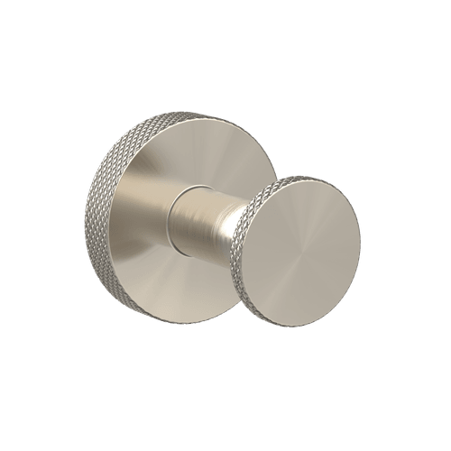 Brushed Nickel Motivo Knurled Robe Hook