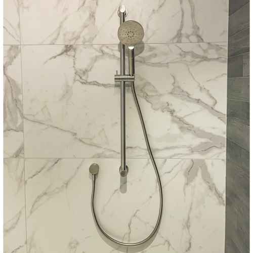 Brushed Nickel Code Lamone Round Slide Showers