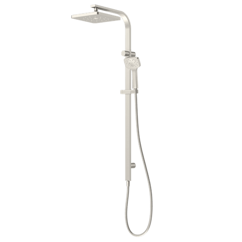 Brushed Nickel Waipori MK2 Satinjet Rail Shower With Overhead