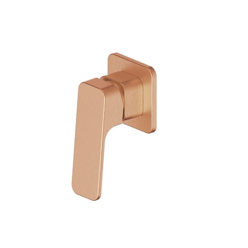 PVD Brushed Copper Swept Shower Mixer