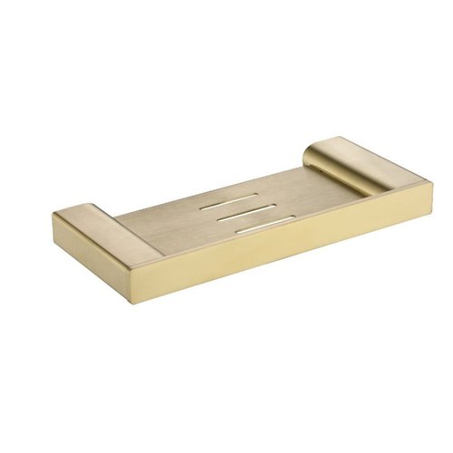 Brushed Brass Code Pure 250 Metal Shower Shelf - 7 Colours