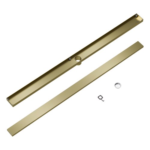 Brushed Brass Code Versa 1200 Tiled Shower Channel Waste Range