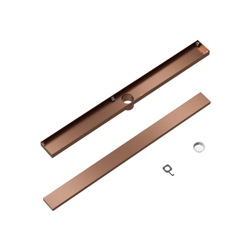 Brushed Copper Code Versa 800 Tiled Shower Channel Waste Range