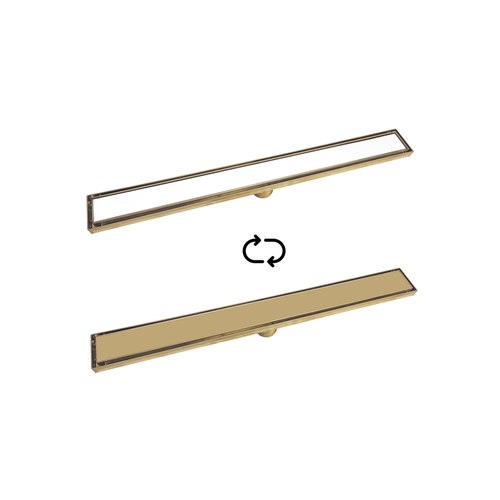 Brushed Brass Code Versa 700 Tiled Shower Channel Waste Range