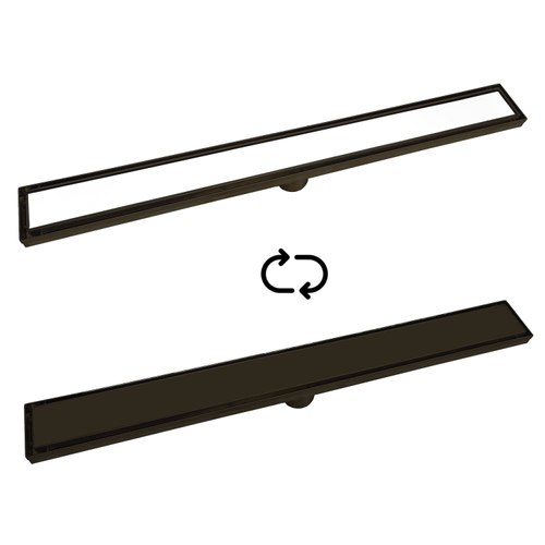 Matte Black Code Versa 700 Tiled Shower Channel Waste Range