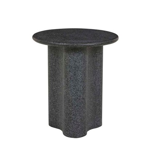 Black Speckle Artie Outdoor Wave Side Table