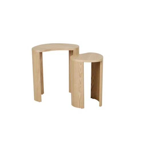Ash Oberon Curve Nest Side Table
