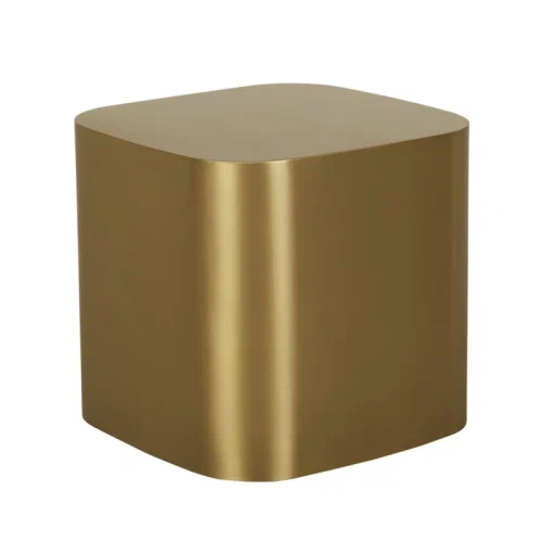 Brushed Gold Elle Bend Side Table