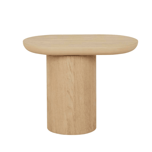 Natural Oak Seb Pedestal Side Table