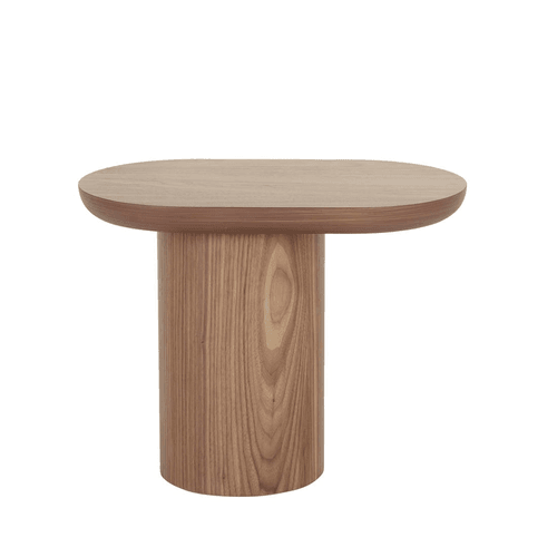 Walnut Seb Pedestal Side Table