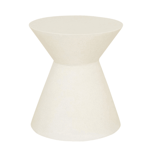 White Fleck Granada Hourglass Side Table