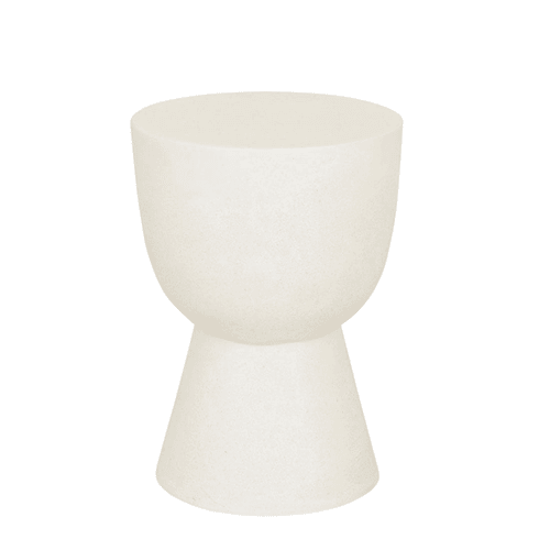 White Fleck Granada Goblet Side Table