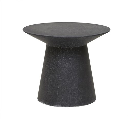 Black Speckle Livorno Round Side Table