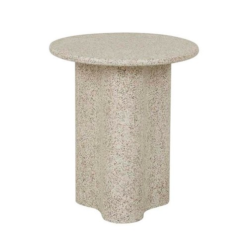 Warm Sand Artie Outdoor Wave Side Table
