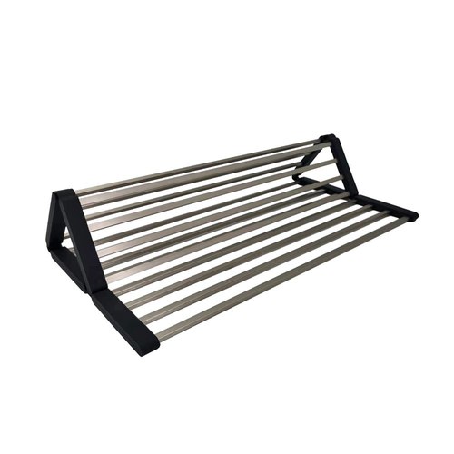 Brushed Stainless Code Aspen Fold Mat Dish Drying Rack