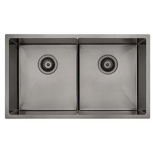 Gunmetal Luminare Sink 760 x 440mm | Double Bowl