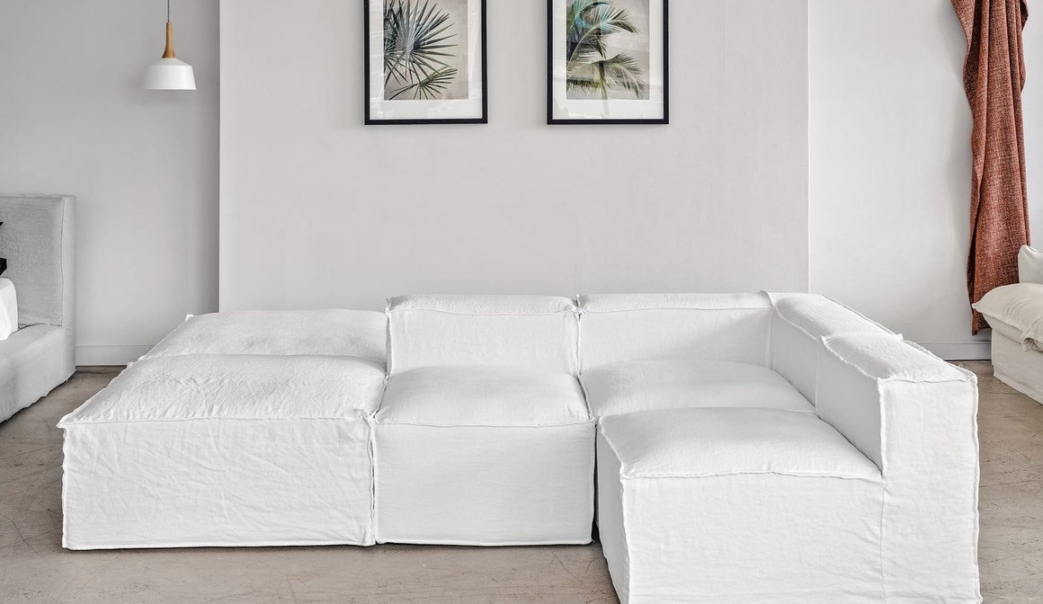 Aria Modular Slipcover Lounge Corner Piece Crafted Furniture