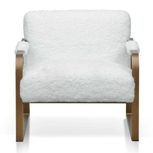 White Fur Deco Style Armchair