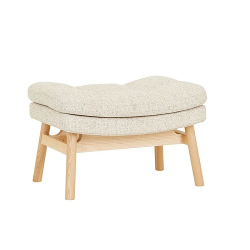 White Bark/Natural Ash Kip Ottoman
