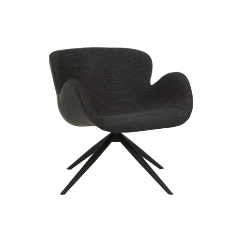 Lead Speckle/Vintage Black Astrid Swivel Arm Chair