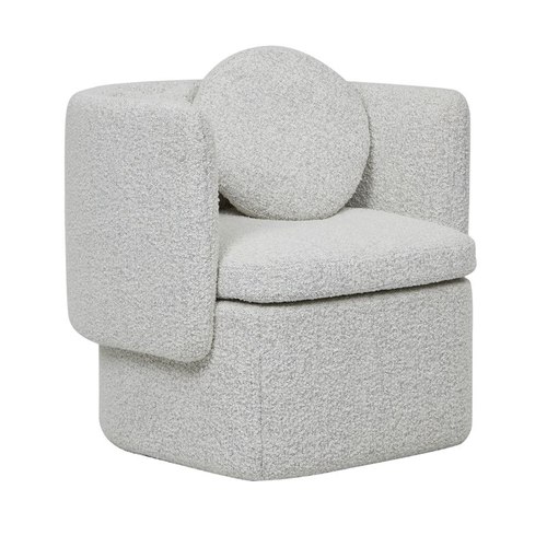 Grey Speckle Boucle Hugo Bow Occasional Chair