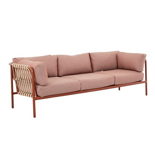 Brique/Ecru Mauritius Island 3 Seater Sofa